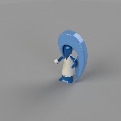 stratomaker de la mascota cadena clave arte 3D print model - Mito3D