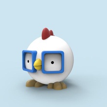 stratoussin stratomaker gadget chick cock figurine animal toy france 3d print model - Mito3D