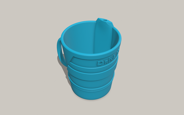 paille boisson l'eau thé 3d print model - Mito3D