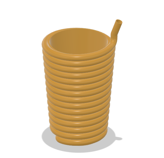 straw cup glass utensils kitchen 3D print model - Mito3D