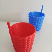 straw glass home cup drink 3d print model - Mito3D