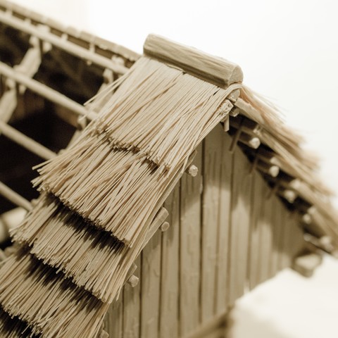 straw roof thatching system log house cabin cottage etc architecture history steam tvy loghouse model trains birdhouse wargaming wargames construction toys building education interlocking joinery joint lincoln logs stacking toy dollhouse homestead railroad wood rpg terrain walls window scale 3d printable printing blocks lego architectural art design miniature project fantasy medieval multiverse thatched 3D print model - Mito3D