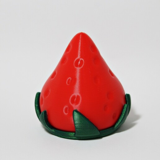Erdbeere Kunst Obst Mehrfarbig rot 3D print model - Mito3D