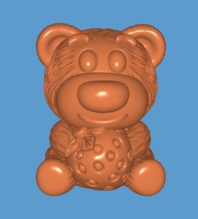 strawberry bear 3d print model - Mito3D