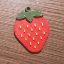 strawberry keychain various 3d print model - Mito3D