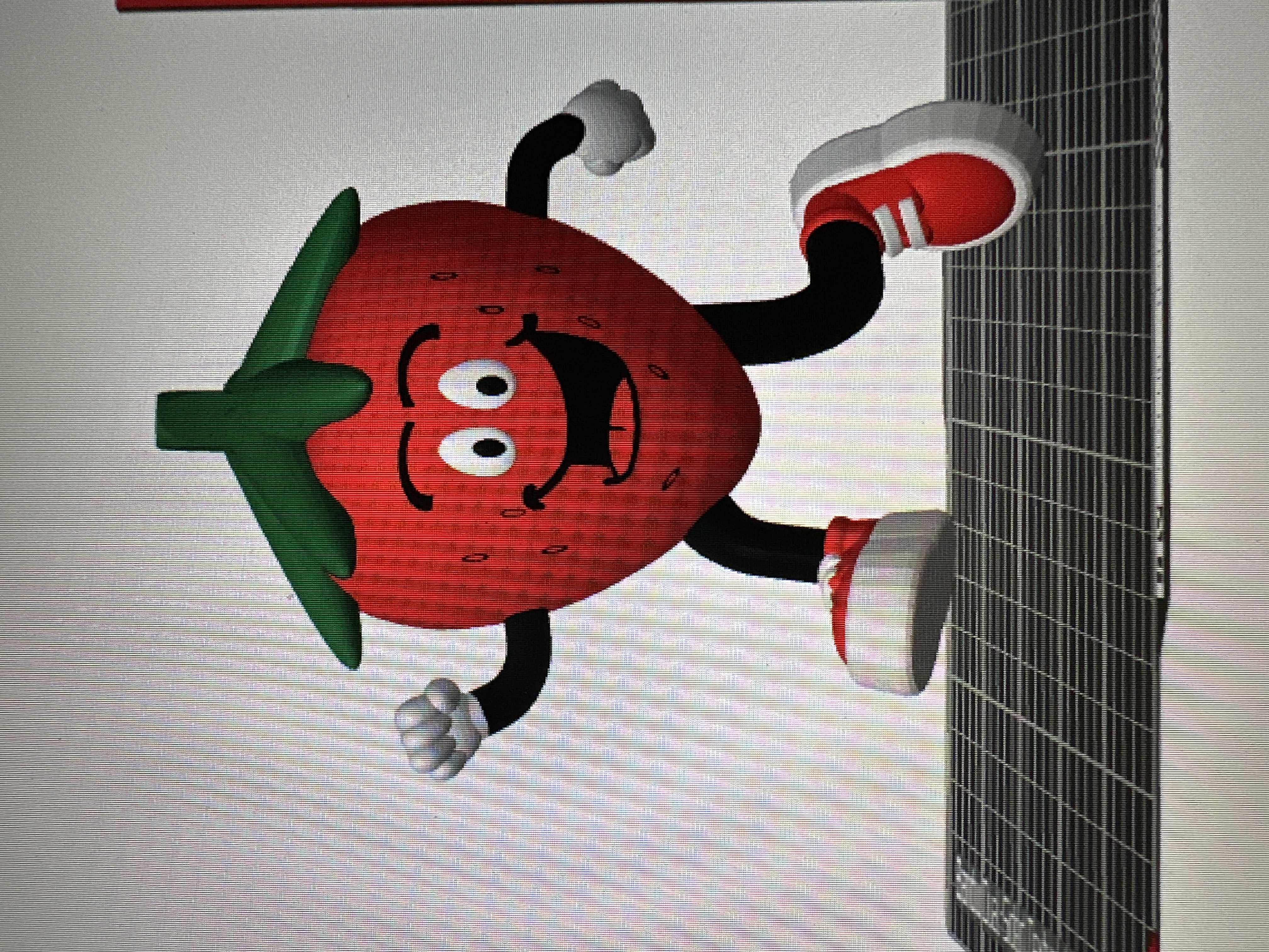 strawberry running Art smile fruit run 3D print model - Mito3D