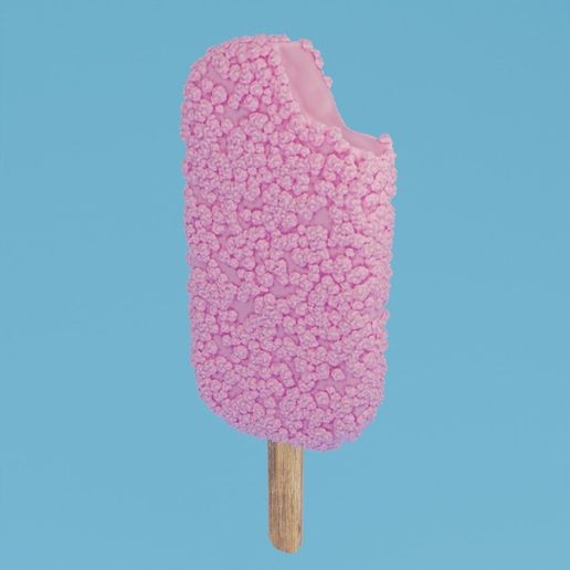 strawberry shortcake ice cream bars food_drink 3D print model - Mito3D