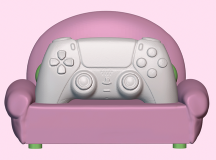 fragola divano ps5 controller porta fragole carina kawaii rosa cuscino pc In piedi soporte sanrio 3d print model - Mito3D