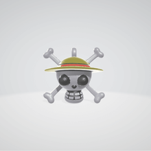 strawhat pirate jewelry onepiece jollyroger keychain pendant 3dprint 3d print model - Mito3D