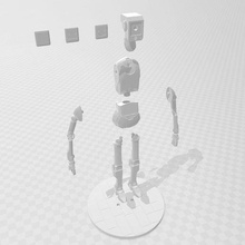 disperso robô gato rua andróide b 12 3d print model - Mito3D