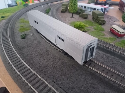 streamliner baggage car h0 scale trains usa modeltrain railway amtrak superliner american modelkit 3d print model - Mito3D