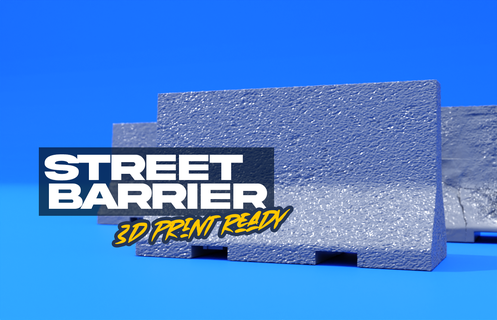 street barrier 3d 3dprint diorama architectural road exterior printable model traffic vehicle miniatures car scale architecture carrier vehicles 3d print model - Mito3D