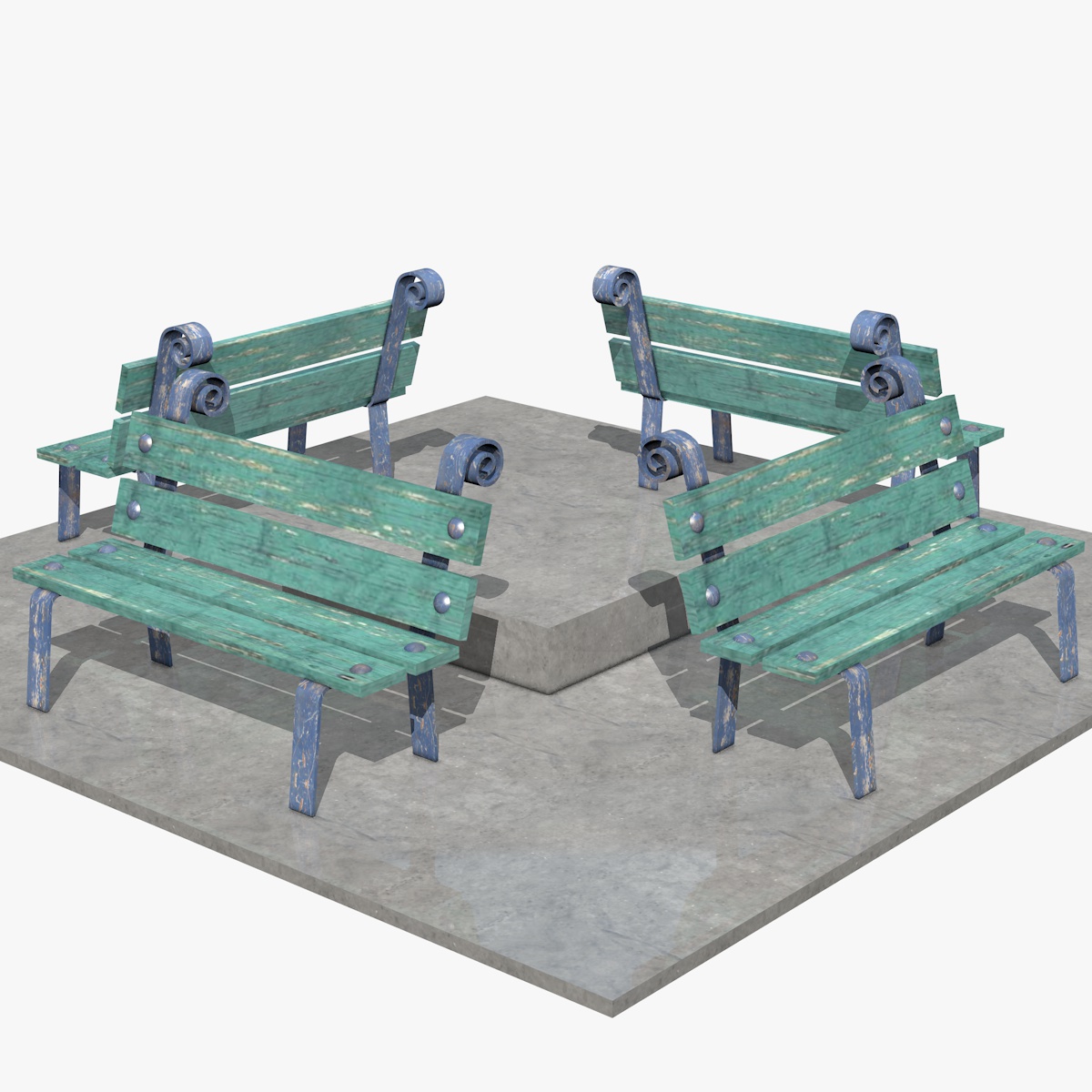 street bench 3D print model - Mito3D