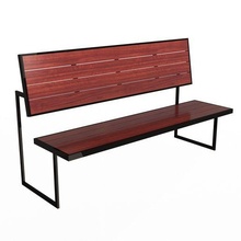 street bench architecture ny nyc york city central park metal wrought iron manhattan seating outdoor vray pbr realtime realistic lowpoly 3d print model - Mito3D