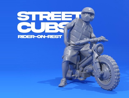 street cubs bike diorama scale miniatures toys figurines vehicle motorcycle bicycle sport motorbike 3d print model - Mito3D