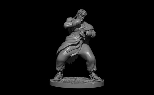 street fighter 2 - ryu fan art game video action figure figurine 3d print model - Mito3D