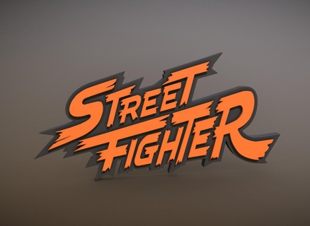 street fighter logo  3d print model - Mito3D