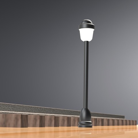 street light-prop-Modellbahn-hobby gadget ender cr-10 3 d drucken Lampe 3D print model - Mito3D