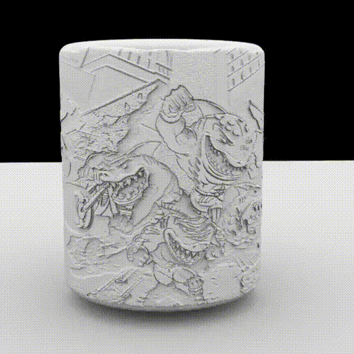 rue requin art 3dmodel stl cults3d 3dprint highpoly rues Netflix dessin animé 3D print model - Mito3D