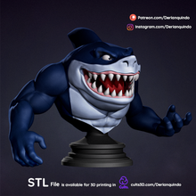 street shark fan art ribster animatedseries 90sanimatedseries streetsharks toons mattel cartoon 90scartoon 3dprint 3dprintable collectibles ripster 3d print model - Mito3D