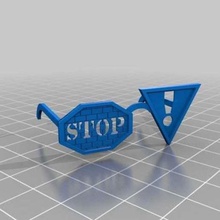 street signs glasses fashion 3d print model - Mito3D