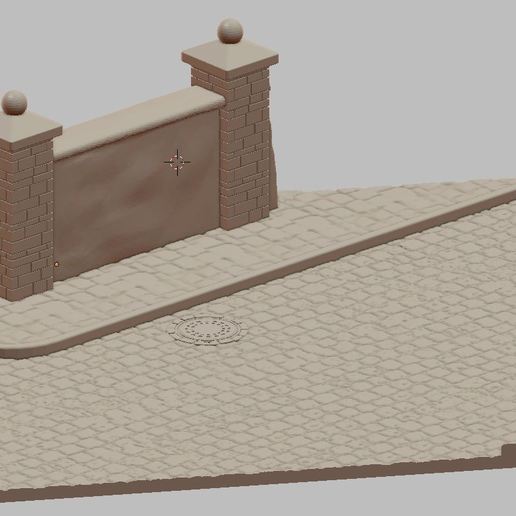 mur rue 3D print model - Mito3D