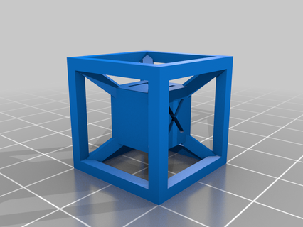 stress calibrazione cubo test fatica Tesseract 3d stampa stampante panchina 3d print model - Mito3D
