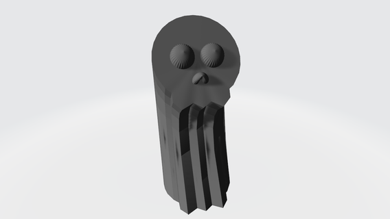 estirado cráneo Arte raro extraño diseño 3d print model - Mito3D