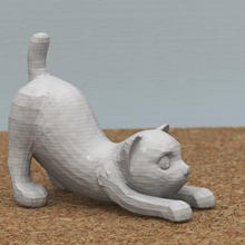 stretching cat free various 3d print model - Mito3D