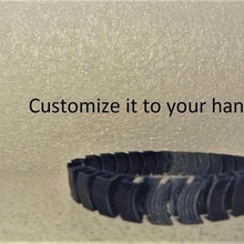 stretchy curved bracelet art bracelets customizable customizer 2d 3d print model - Mito3D
