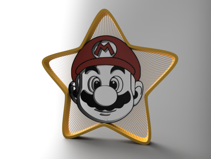Zeichenfolge Kunst Super Mario stringart Spiel Nintendo 3d print model - Mito3D