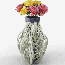 dizi çiçek vazo dekor ev eşyaları gül Sanat Öz Kulp destek geometrik şekil sarmal dekorasyon gösteri parçası esnek Noel arasında us okul hayvan 3d print model - Mito3D