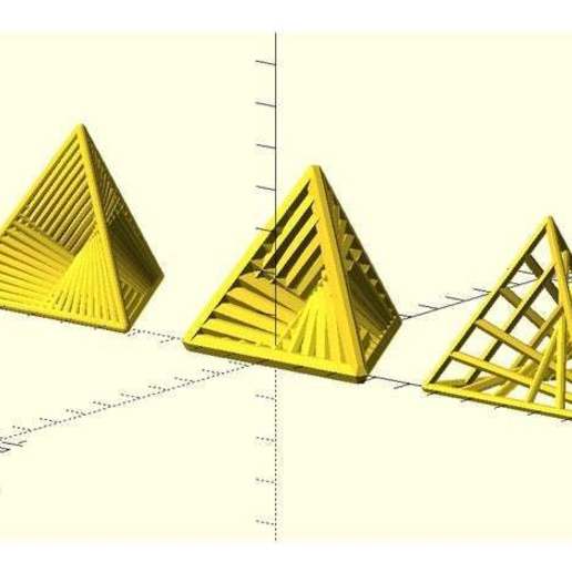 stringa di tetraedro art customizer openscad per la matematica 3D print model - Mito3D