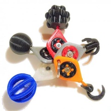 stringet gadget palla bolas fidget thread flessibile anello per chiavi keychain rampino gancio 3d print model - Mito3D