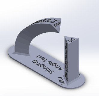 stringing angle test Tools stringing angle test printing printer model check  3d print model - Mito3D
