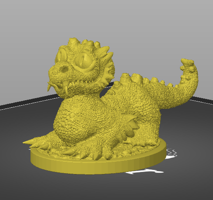 pegajoso dragão arte longo 3d print model - Mito3D