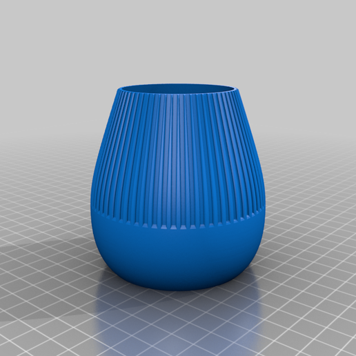 striped pear vase easy print flower decor vasemode mode 3D print model - Mito3D