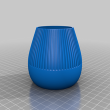striped pear vase easy print flower decor vasemode mode 3d print model - Mito3D