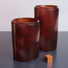 striped tube vase 3d print model - Mito3D