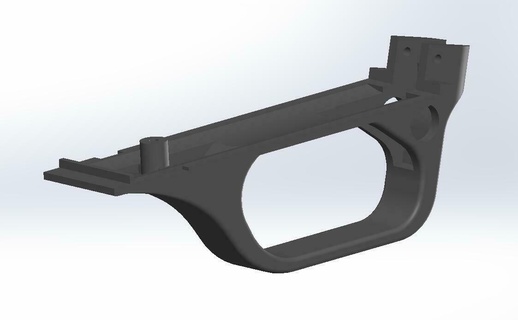 stripped trigger plate airsoft gel blaster aka m870 shotgun 3d print model - Mito3D