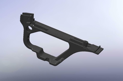 stripped trigger plate airsoft gel blaster aka m870 shotgun remington 3d print model - Mito3D