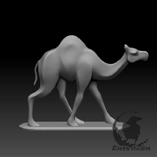 passeando camelo animais enfeite estátua casa cor modelos presente estatuetas 3d print model - Mito3D