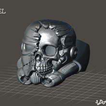 stromtrooper bague crâne strar guerres bijoux anneaux art modèle 3d print model - Mito3D