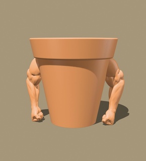 strong arm flower pot 3d print model - Mito3D