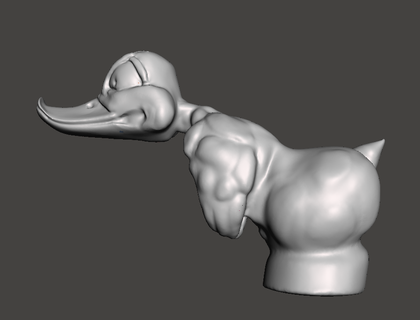 strong hood duck strength muscles body builder muscular 3d print model - Mito3D
