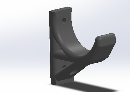 fuerte pared gancho cable jt3dp 3d print model - Mito3D