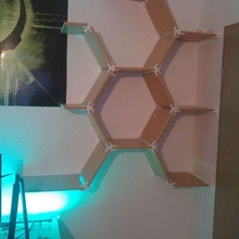 stronger shelf hex brackets honeycomb bracket organization 3d print model - Mito3D