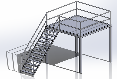structure architecture profils partie construction ingénierie acier industriel 3d print model - Mito3D
