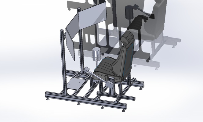 estructura simulador aviación juego h licopto re cíclico 3d print model - Mito3D