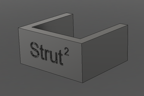 Strebe Quadrat Werkzeuge Quadrat Strebe Quadrat unistrut unistrut Quadrat 3d print model - Mito3D